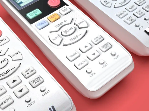 Haier Air Conditioner Remote Controls Set 3D Model