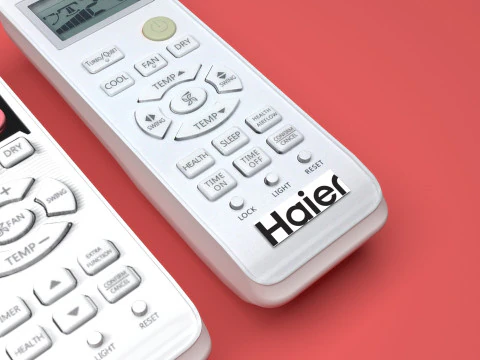 Haier Air Conditioner Remote Controls Set 3D Model