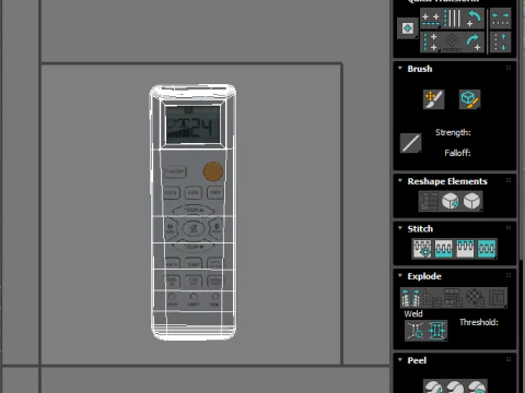 Haier Air Conditioner Remote Controls Set 3D Model