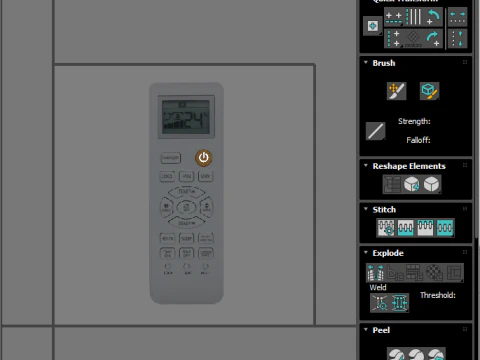 Haier Air Conditioner Remote Controls Set 3D Model