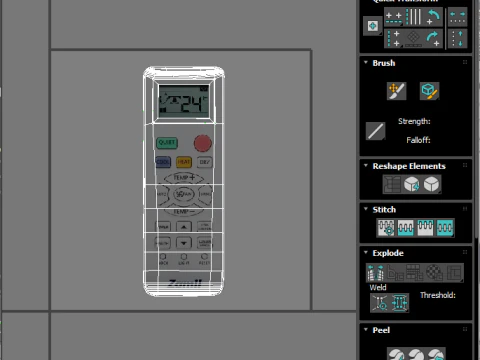 Haier Air Conditioner Remote Controls Set 3D Model