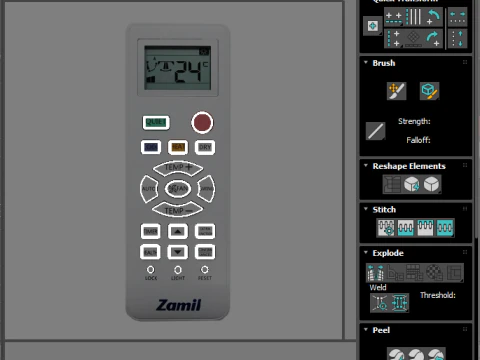 Haier Air Conditioner Remote Controls Set 3D Model