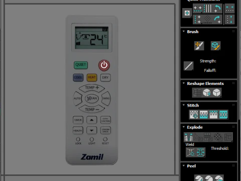 Haier Air Conditioner Remote Controls Set 3D Model