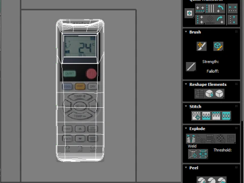 Haier Air Conditioner Remote Controls Set 3D Model