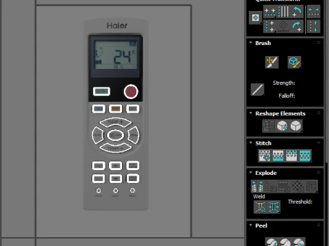 Haier Air Conditioner Remote Controls Set 3D Model