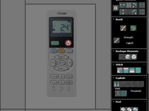 Haier Air Conditioner Remote Controls Set 3D Model