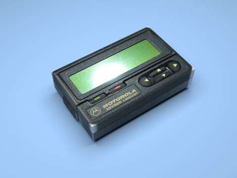 Alphanumeric Pager Model 3D