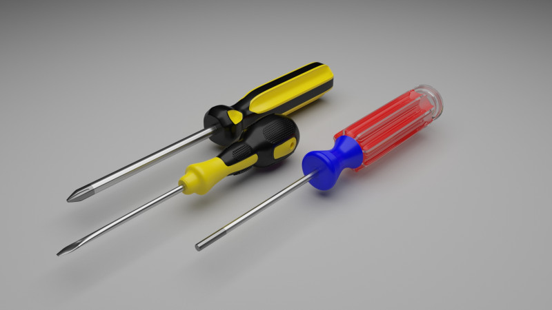 3 Piece Screwdriver Set Modelo 3D .c4d .max .obj .3ds .fbx .stl .blend 