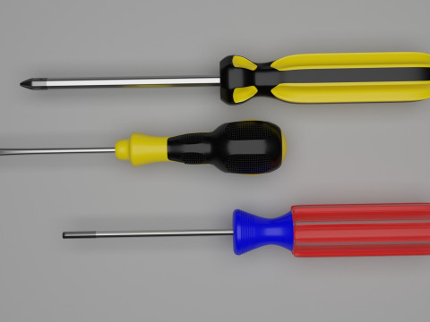3 Piece Screwdriver Set Modelo 3D