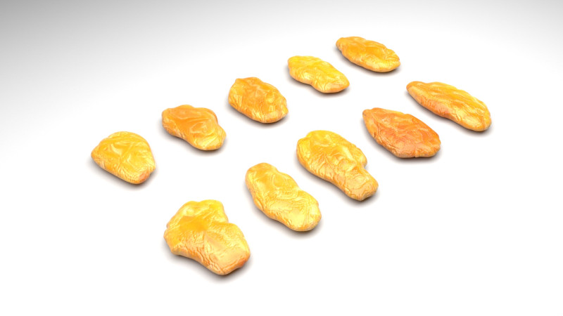 Yellow Raisins 3D Model .c4d .max .obj .3ds .fbx .stl .blend 