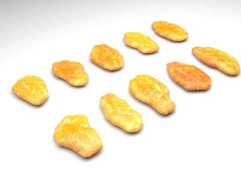 Yellow Raisins 3D Model