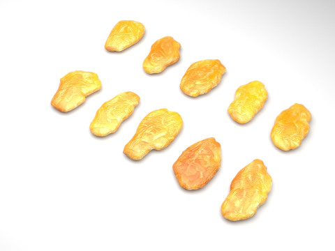 Yellow Raisins 3D Model
