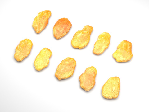 Yellow Raisins 3D Model