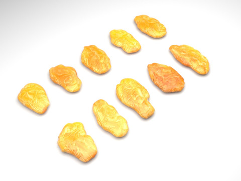 Yellow Raisins 3D Model