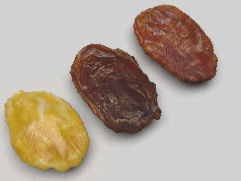 Conjunto de pasas Modelo 3D