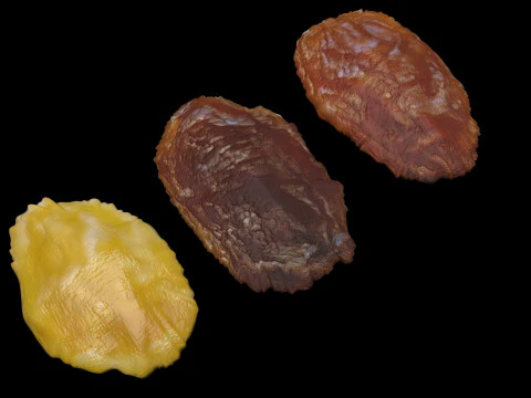 Conjunto de pasas Modelo 3D