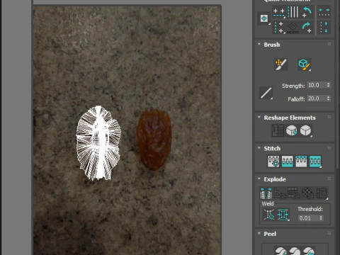 Conjunto de pasas Modelo 3D