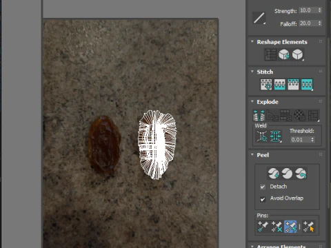 Conjunto de pasas Modelo 3D