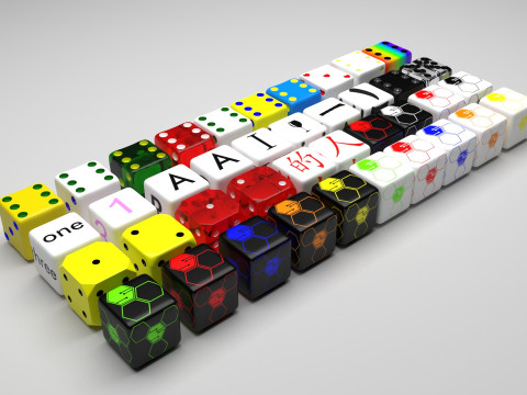 Dices Set 3D Model