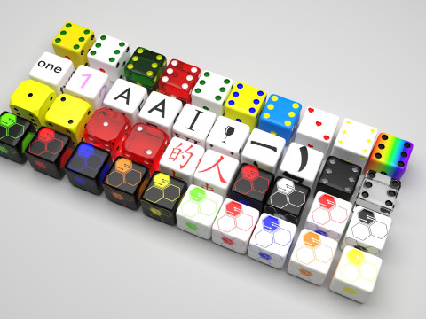 Dices Set 3D मॉडल