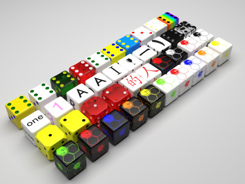 Dices Set 3D मॉडल
