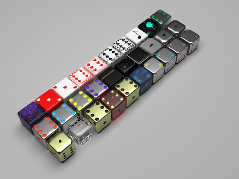 Dices Set 3D Model