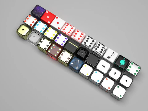 Dices Set 3D Model