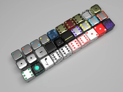Dices Set 3D Model