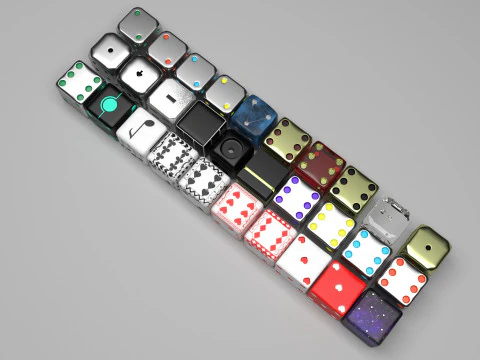 Dices Set 3D Model
