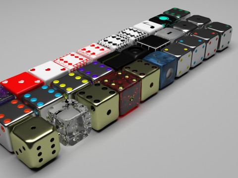 Dices Set Modello 3D