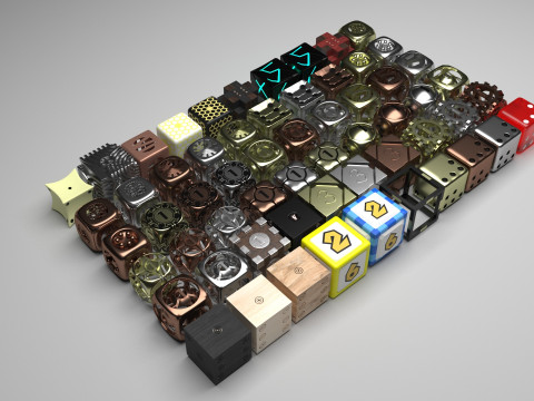Dices Set 3D Model