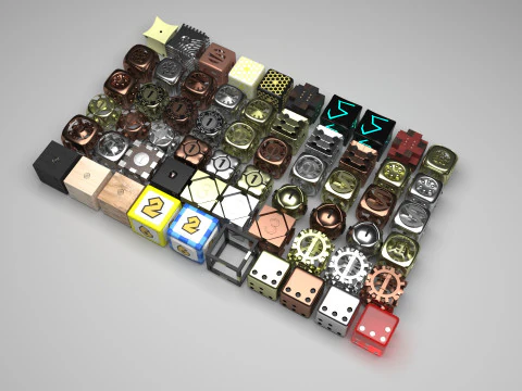 Dices Set 3D Model