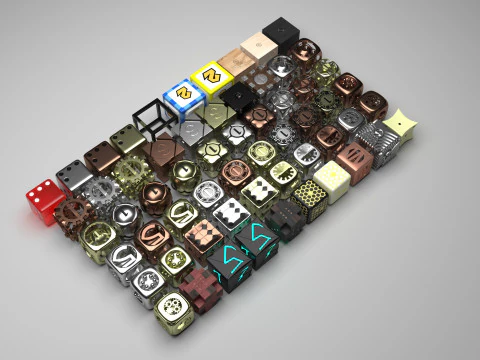 Dices Set 3D Model