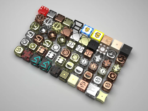 Dices Set 3D Model