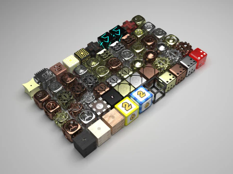 Dices Set 3D Model
