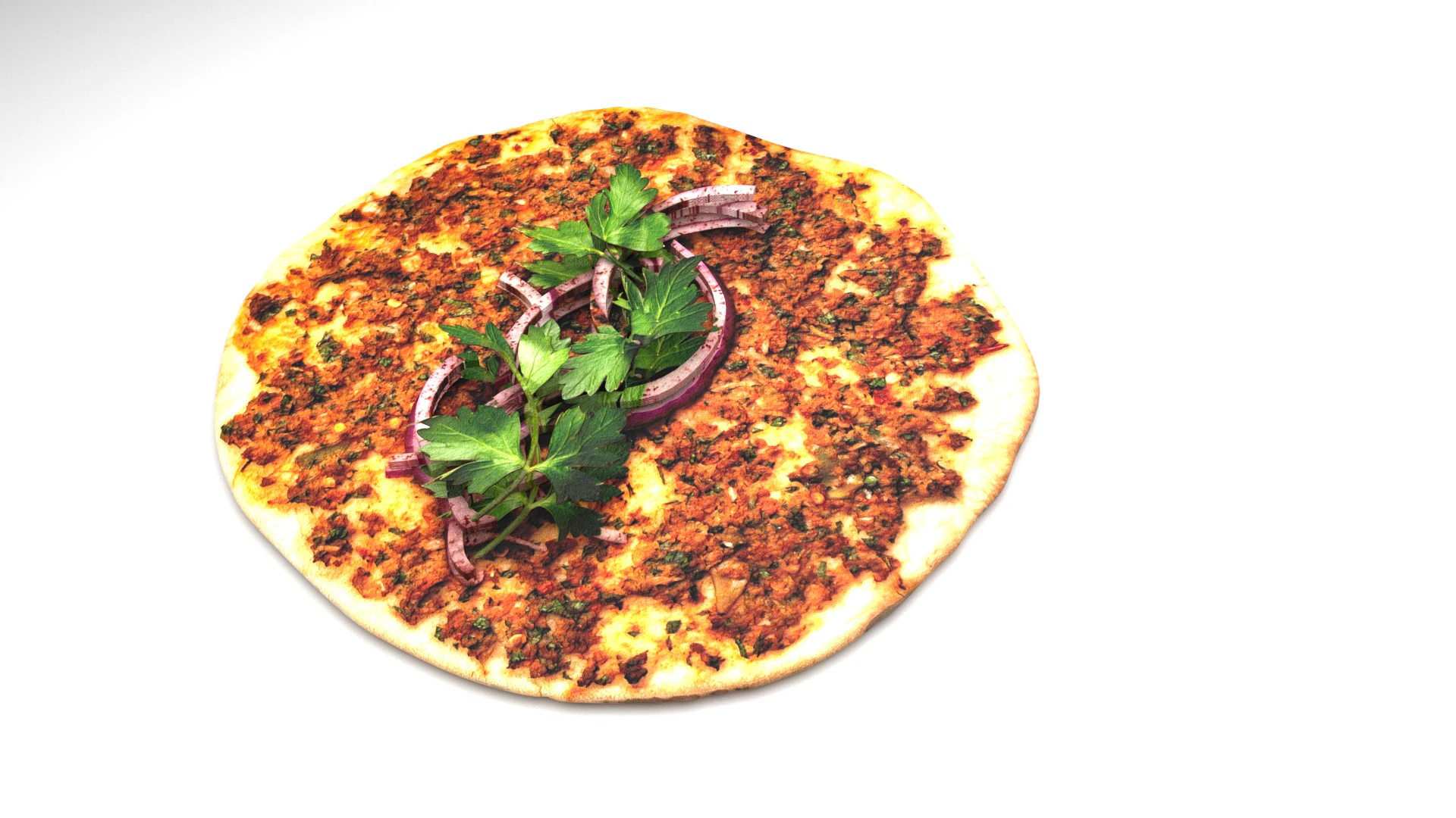 Turkish Lahmacun 3D Model .c4d .max .obj .3ds .fbx .stl .blend 