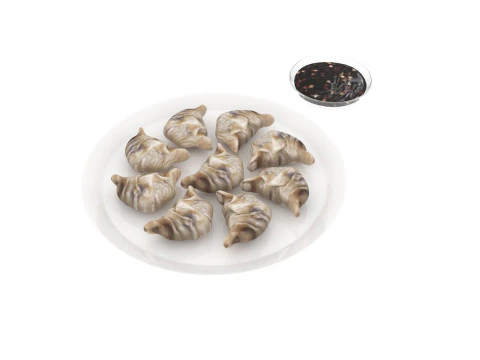 Dumplings With Sauce 3D Model