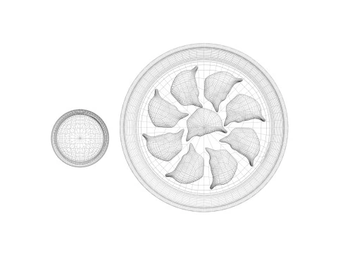 Dumplings With Sauce 3D Model