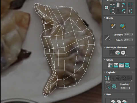 Dumplings With Sauce 3D Model