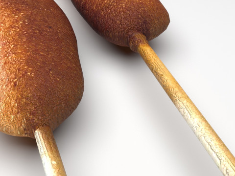 Corn Dog 3D Modell