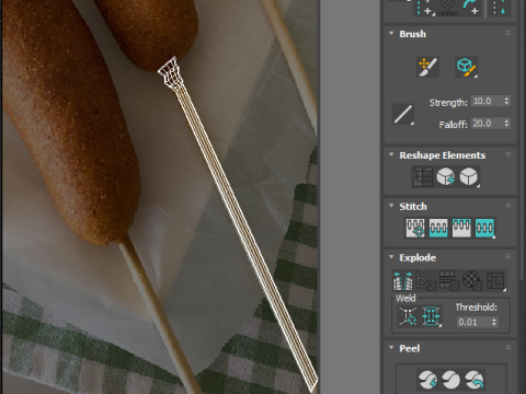 Corn Dog 3D Modell