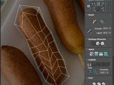 Corn Dog 3D Modell