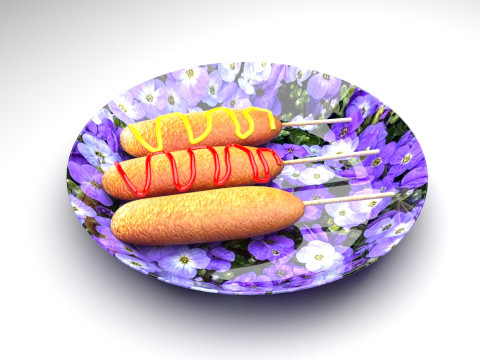Corn Dog Modelo 3D