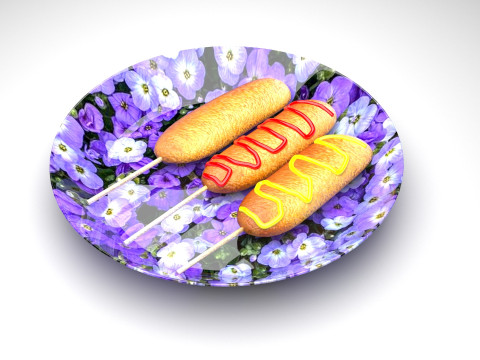 Corn Dog 3D 模型