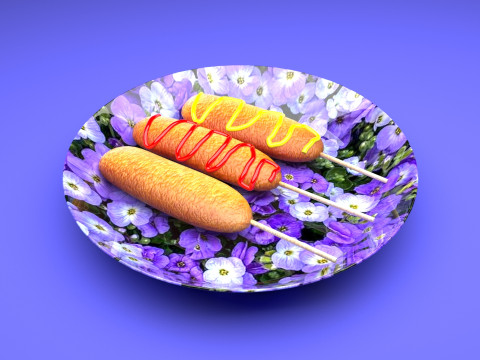 Corn Dog 3D 模型