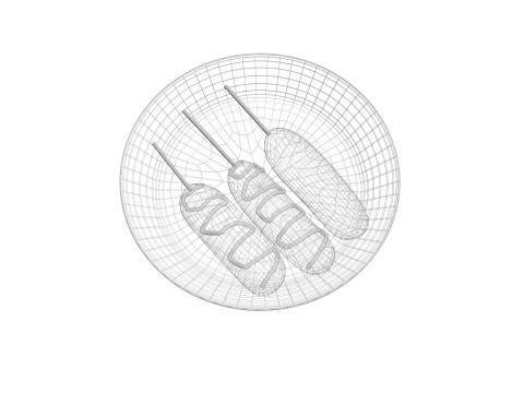 Corn Dog 3D 模型