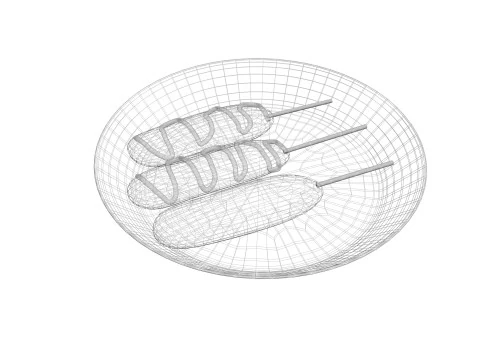 콘도그 3D 모델