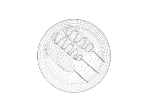 Corn Dog 3D 模型