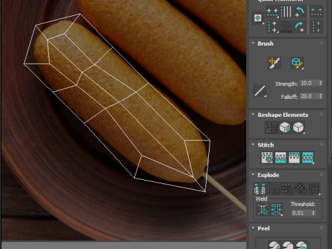 Corn Dog 3D 模型