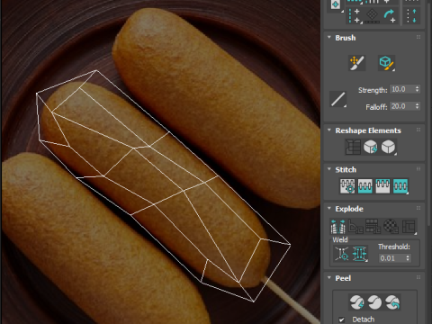 Corn Dog 3D 模型